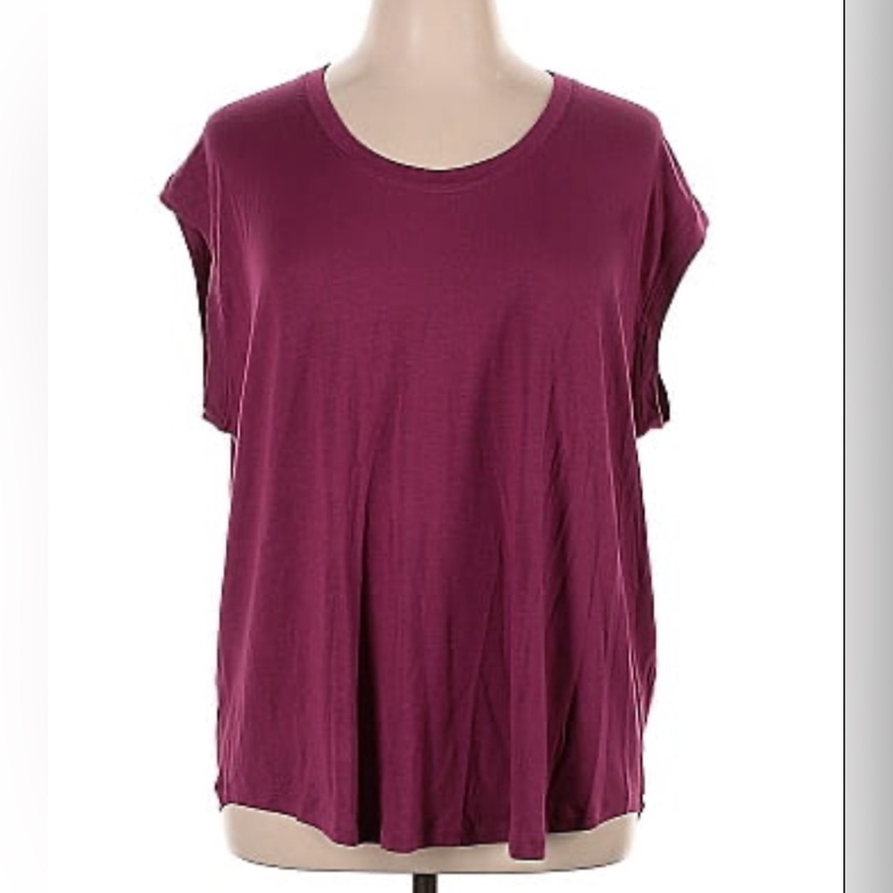 Eileen Fisher women’s wine satin shirt M L98-45